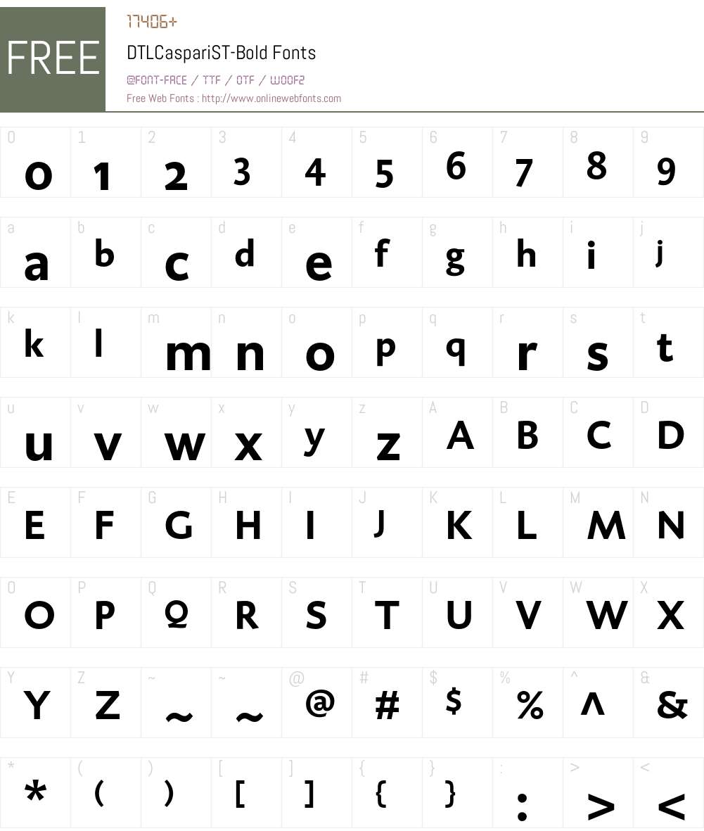 DTLCaspariST Font Screenshots