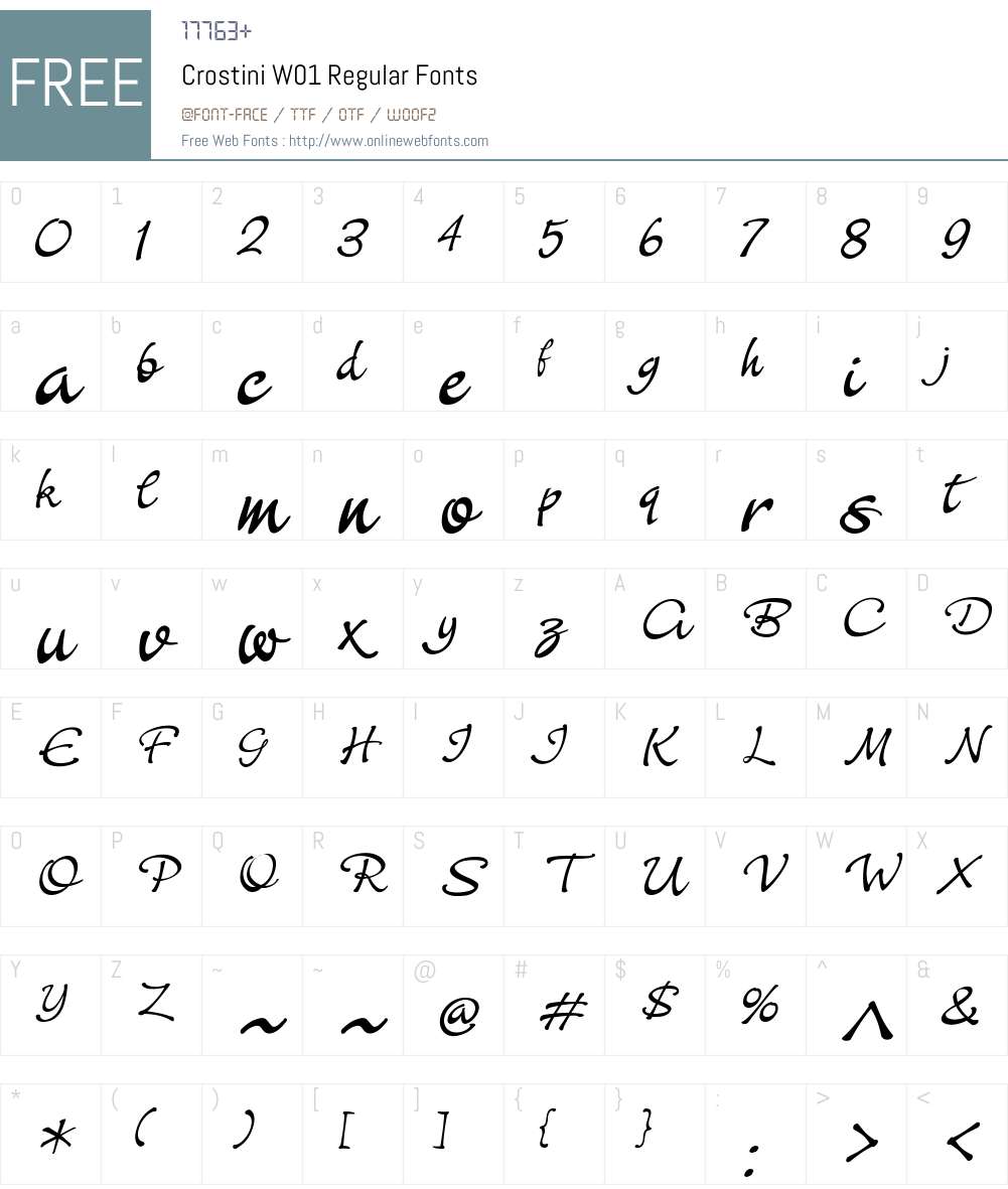 CrostiniW01-Regular Font Screenshots