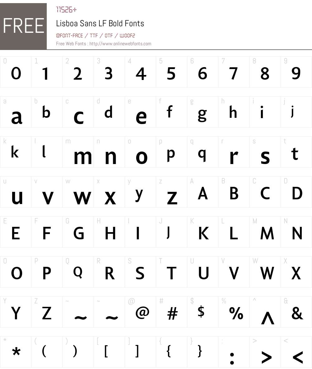 Lisboa Sans LF Font Screenshots