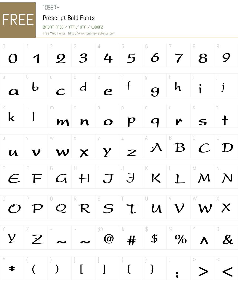 Prescript Bold Font Screenshots