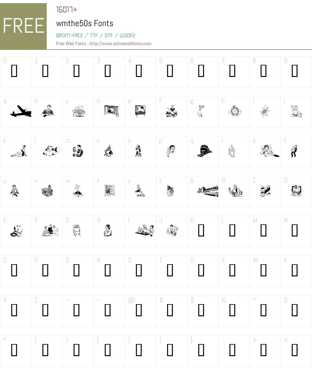 wmthe50s Font Screenshots