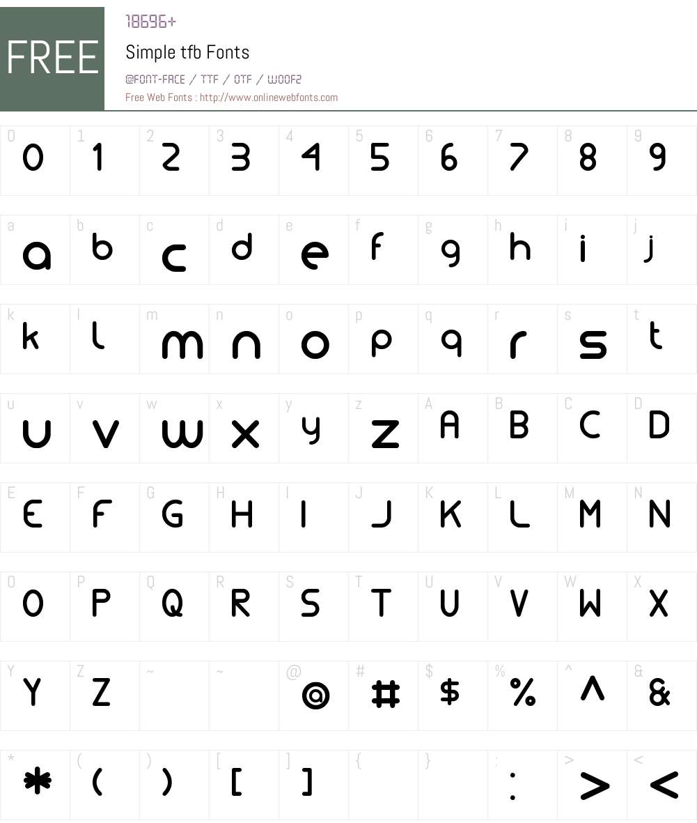 Simple tfb Font Screenshots