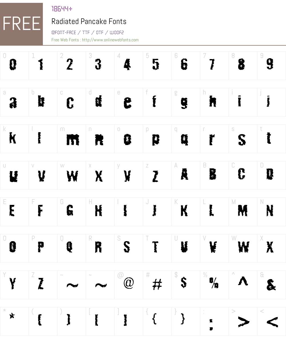 Radiated Pancake Font Screenshots