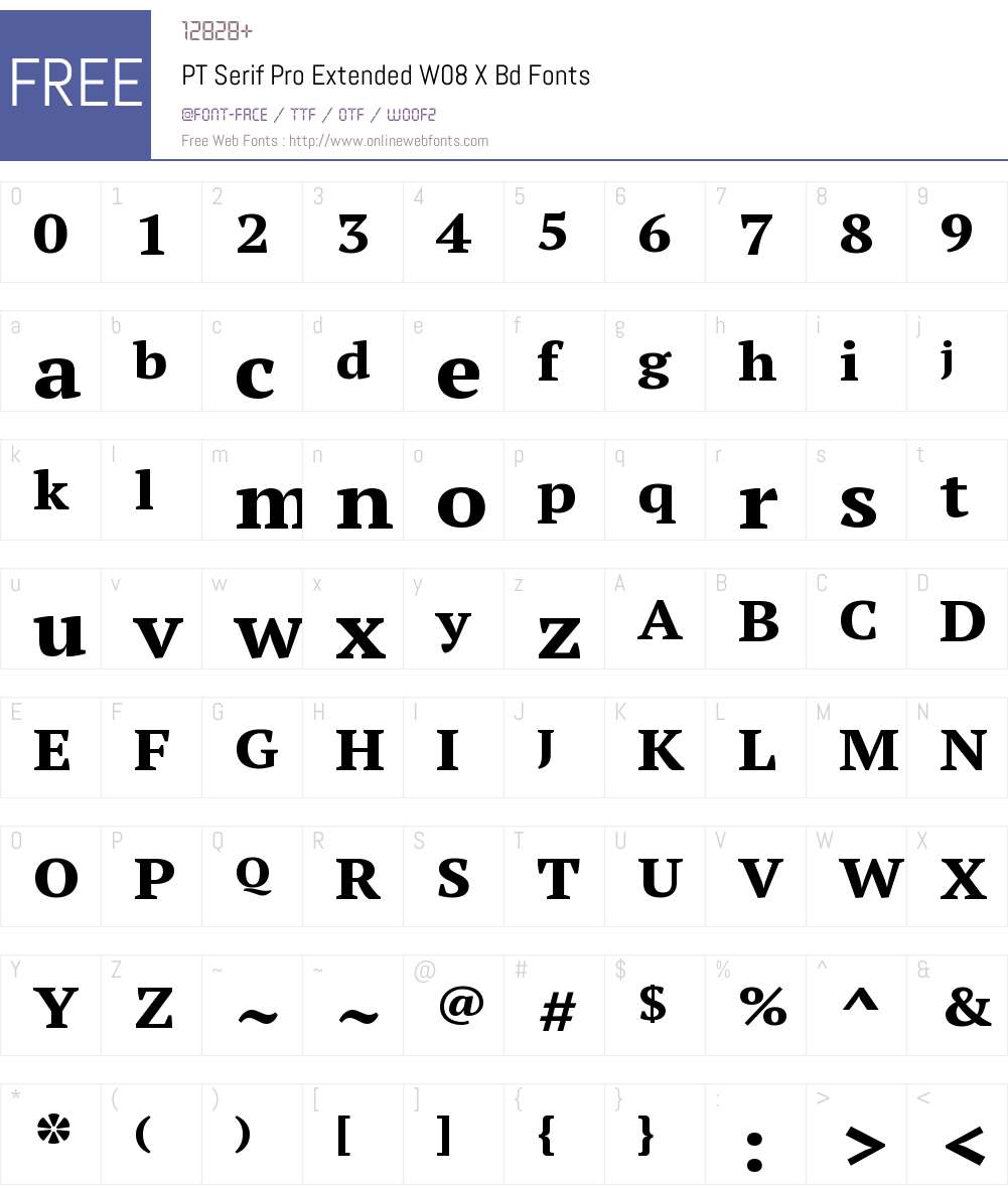 PT Serif Pro Font Screenshots