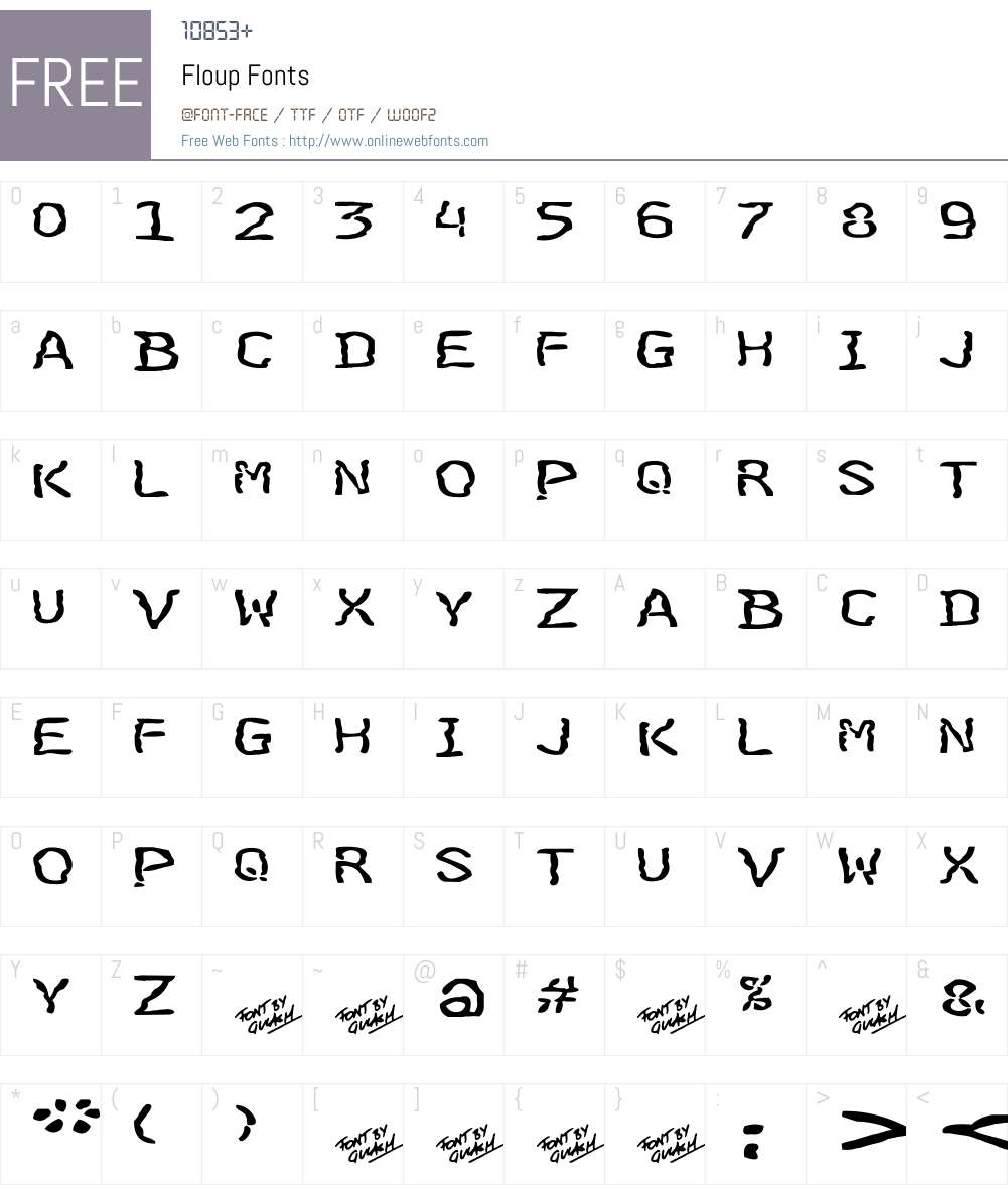 Floup Font Screenshots