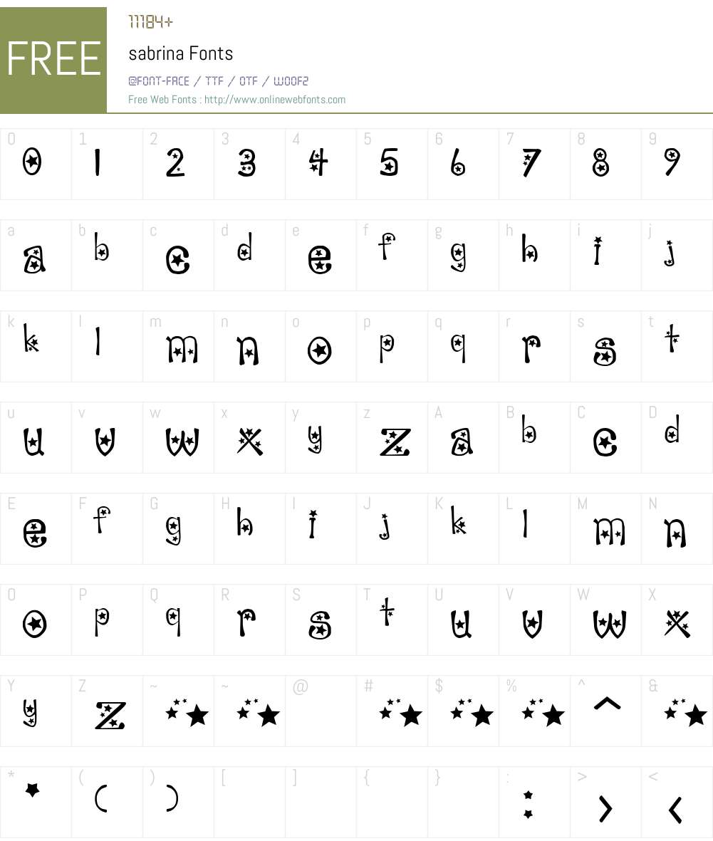 sabrina Font Screenshots
