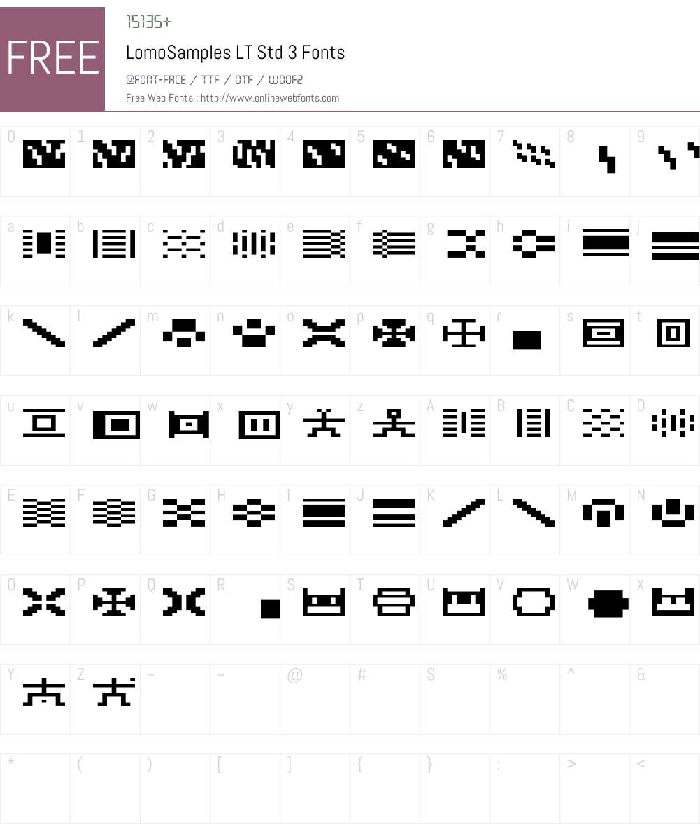 LomoSamples LT Std 3 Font Screenshots