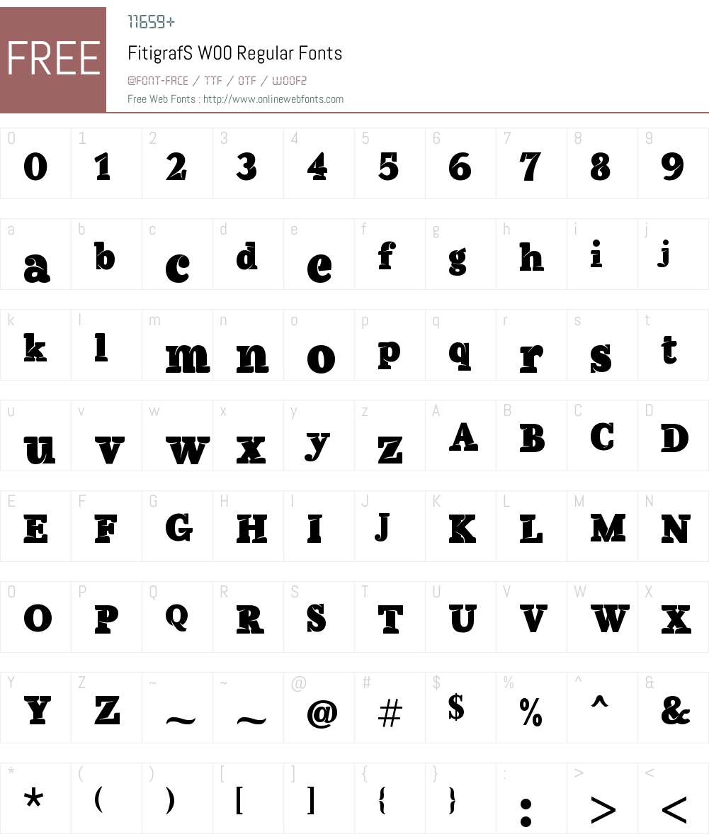 FitigrafSW00-Regular Font Screenshots