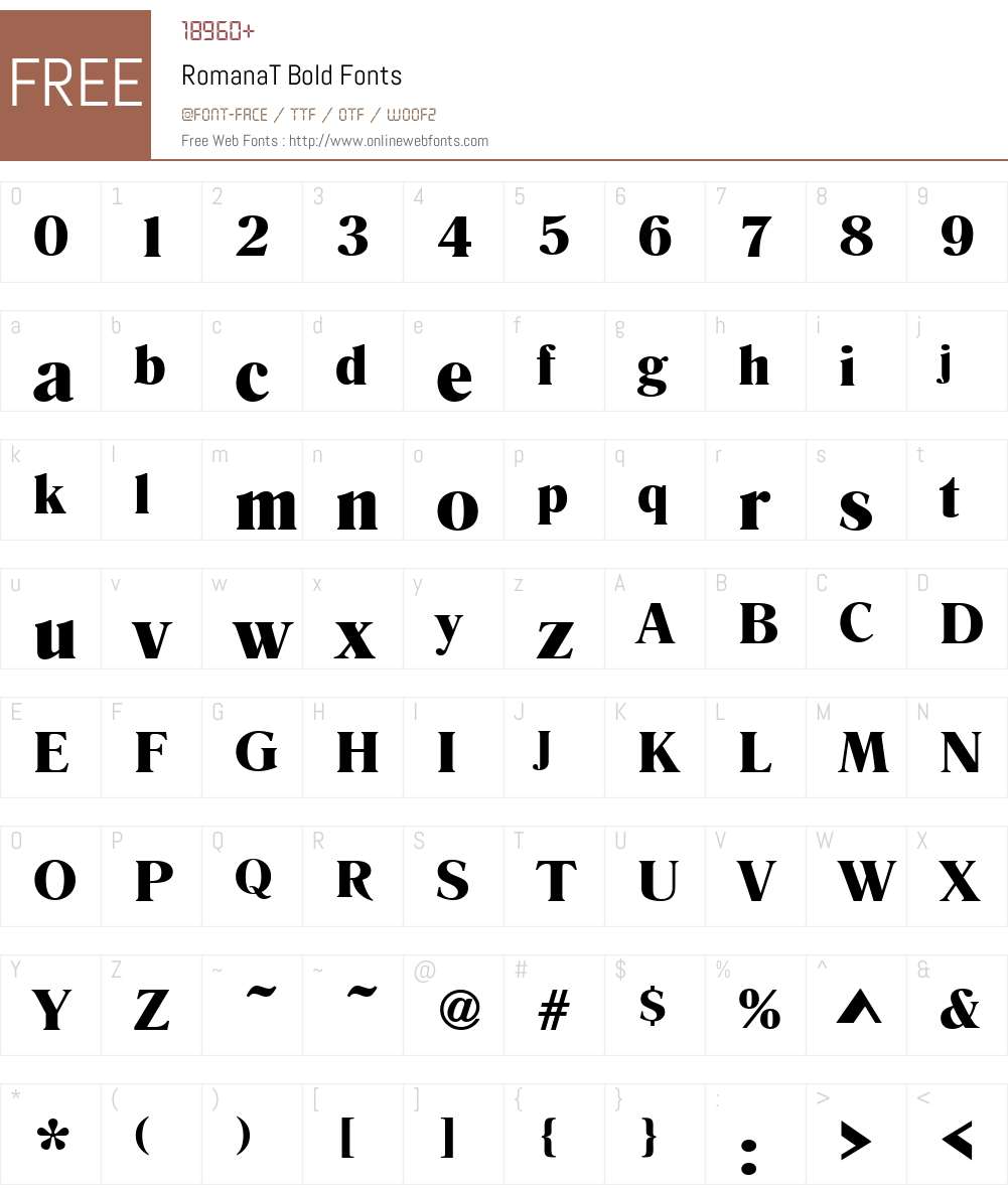 RomanaT Font Screenshots