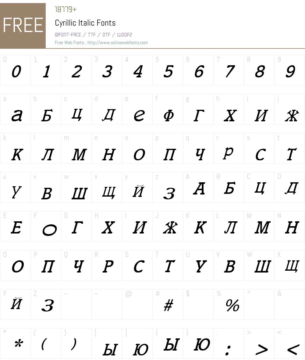 Cyrillic Font Screenshots