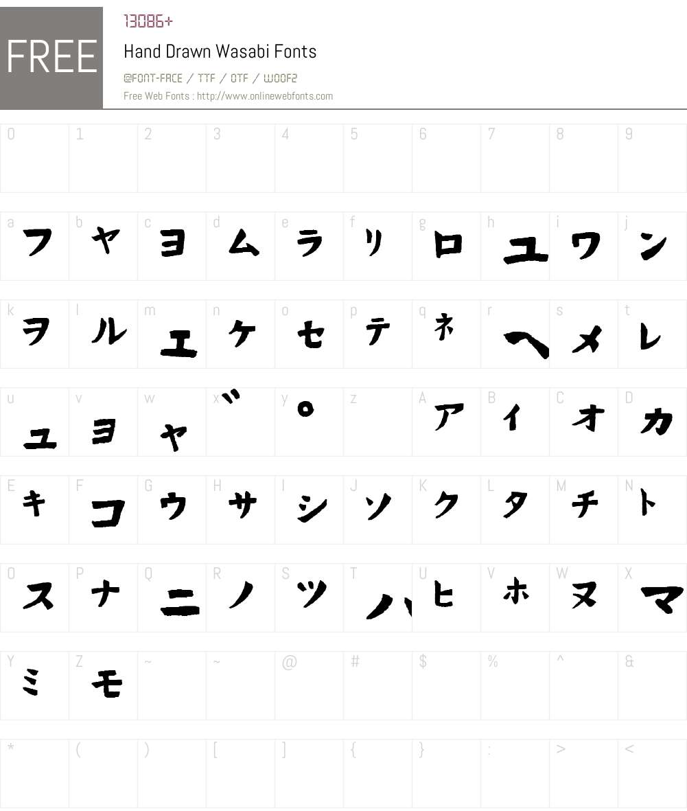Hand Drawn Wasabi Font Screenshots