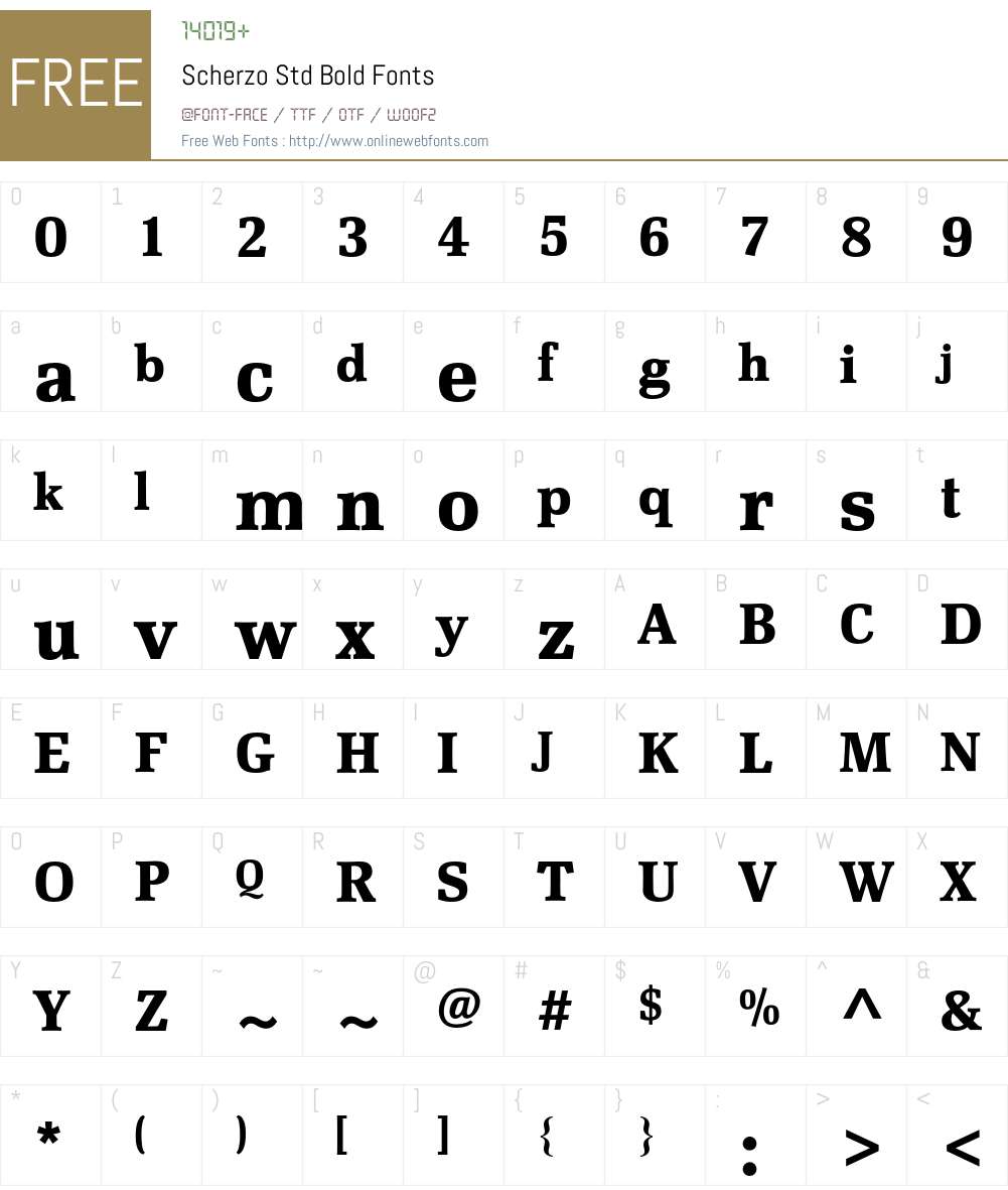Scherzo Std Font Screenshots