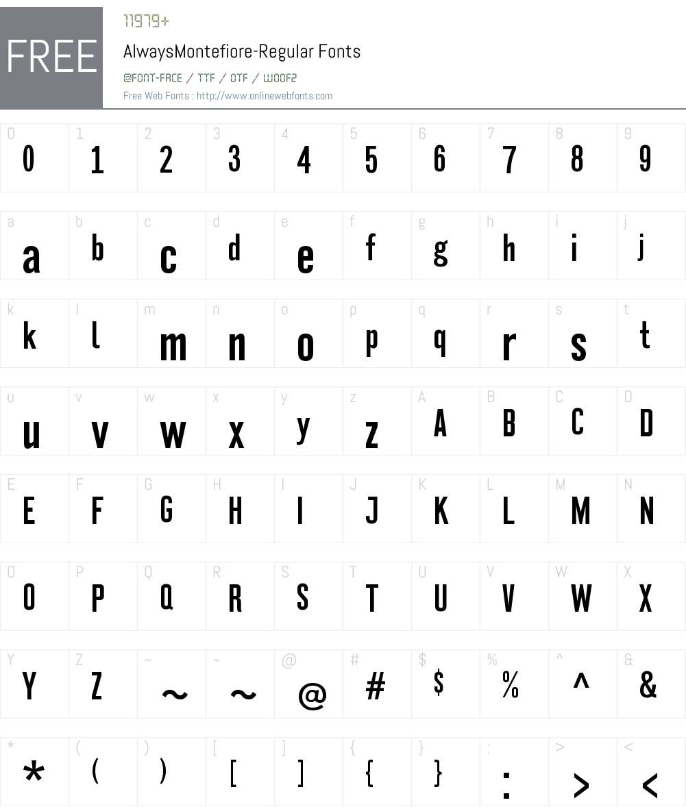 Always Montefiore Font Screenshots