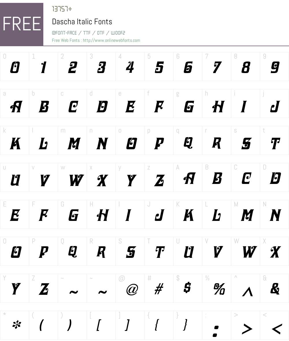 Dascha Font Screenshots