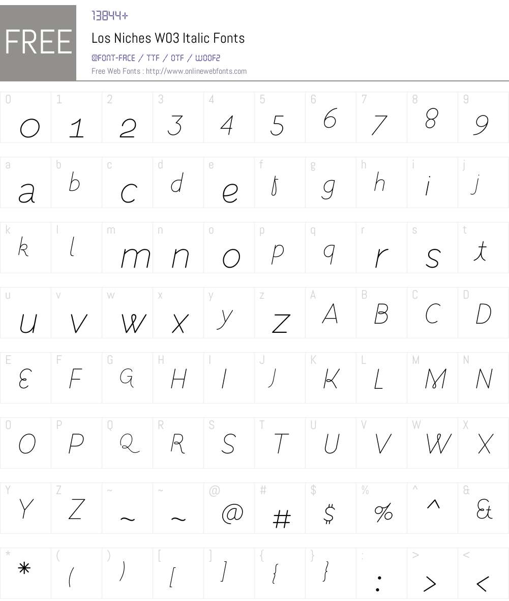 Los Niches Font Screenshots