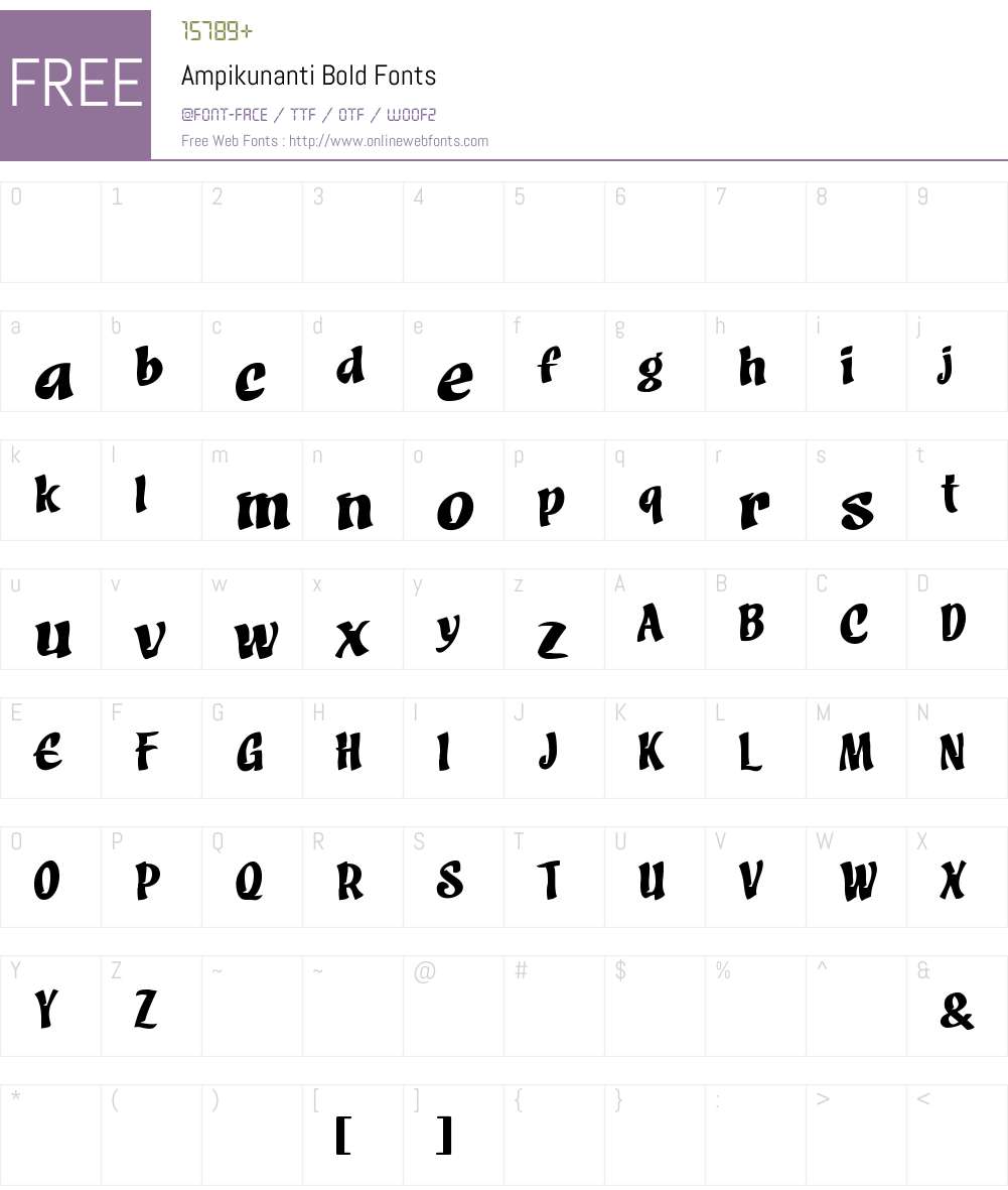 Ampikunanti Font Screenshots