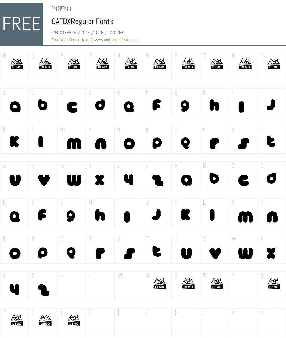 CATBX Font Screenshots