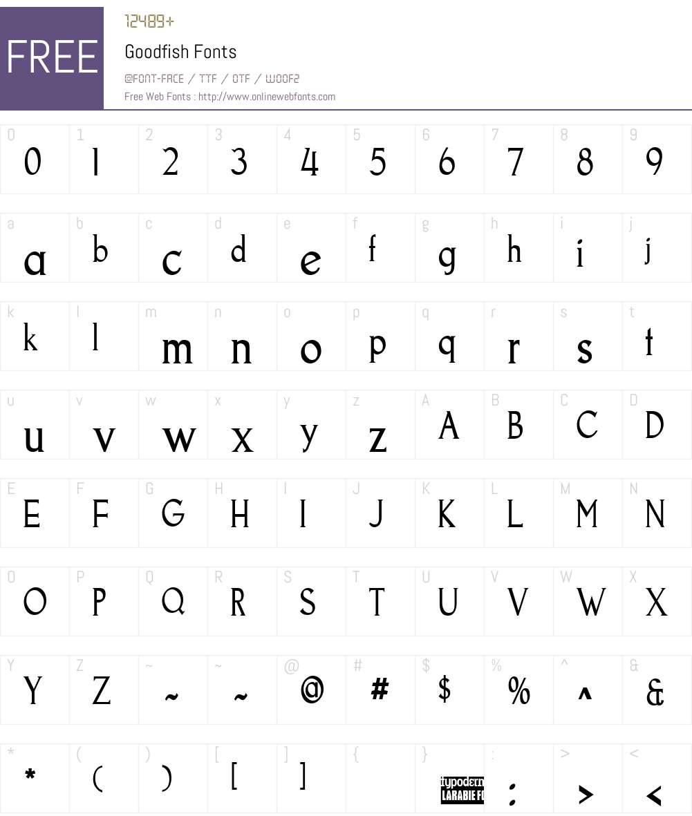 Goodfish Font Screenshots