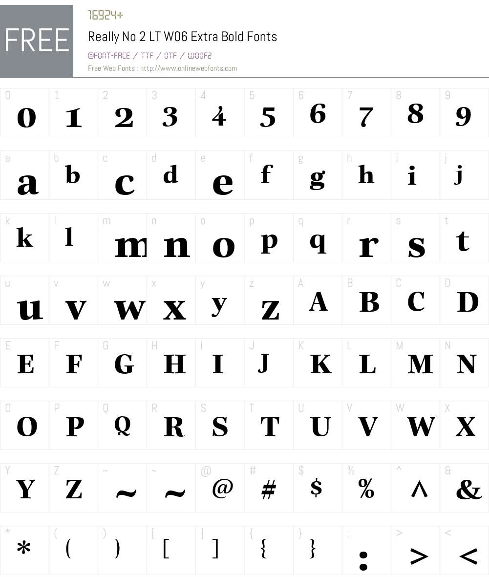 Really No 2 Font Screenshots