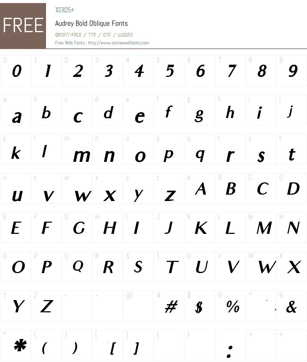Audrey Font Screenshots