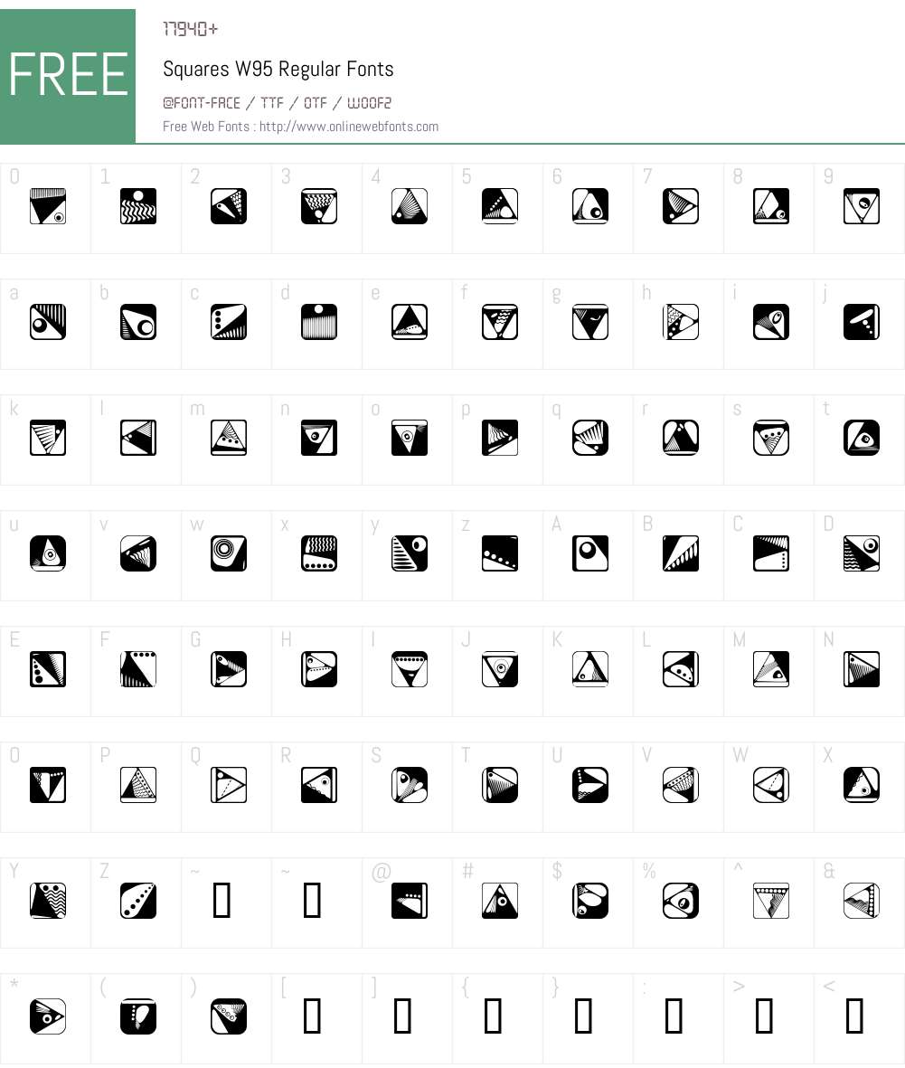 Squares Font Screenshots