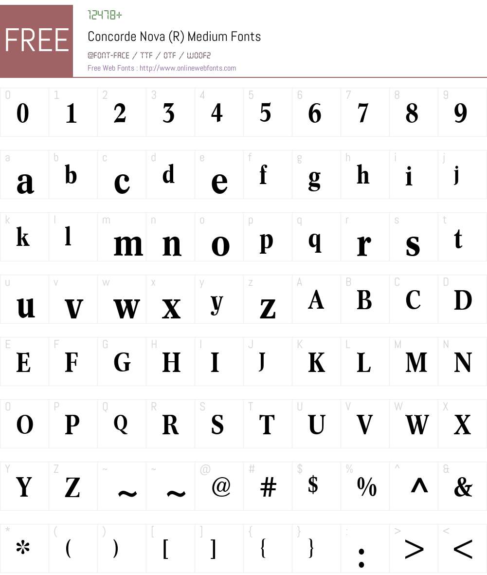 Concorde Nova BQ Font Screenshots