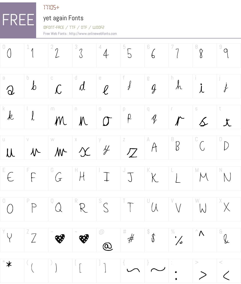 yet again Font Screenshots