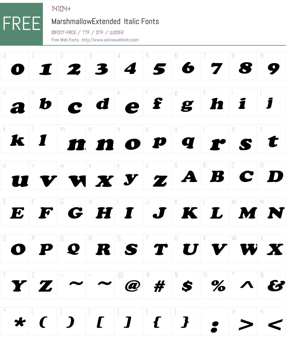 MarshmallowExtended Font Screenshots