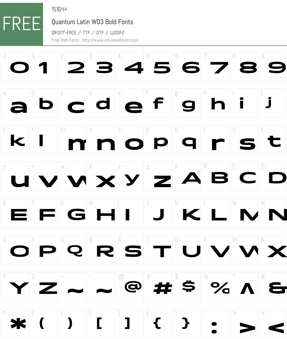 Quantum Latin Font Screenshots