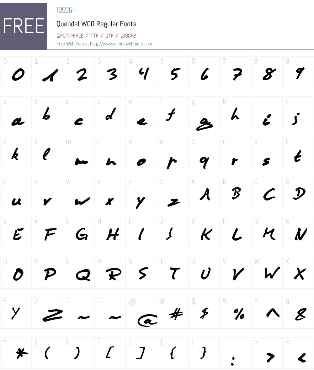 QuendelW00-Regular Font Screenshots