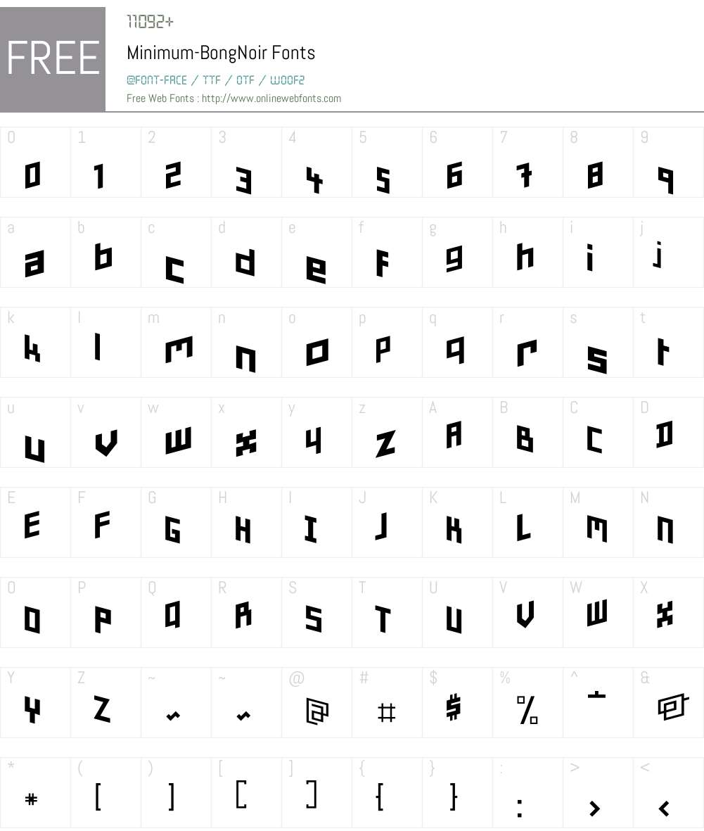Minimum Font Screenshots