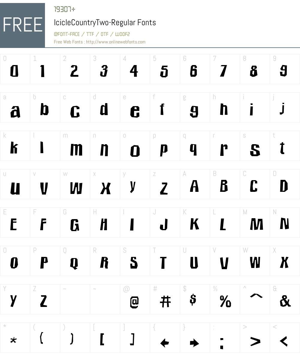 Icicle Country Two Font Screenshots