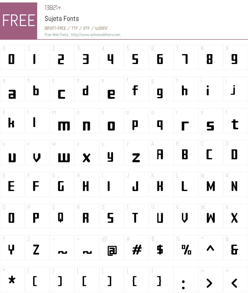 Sujeta Font Screenshots