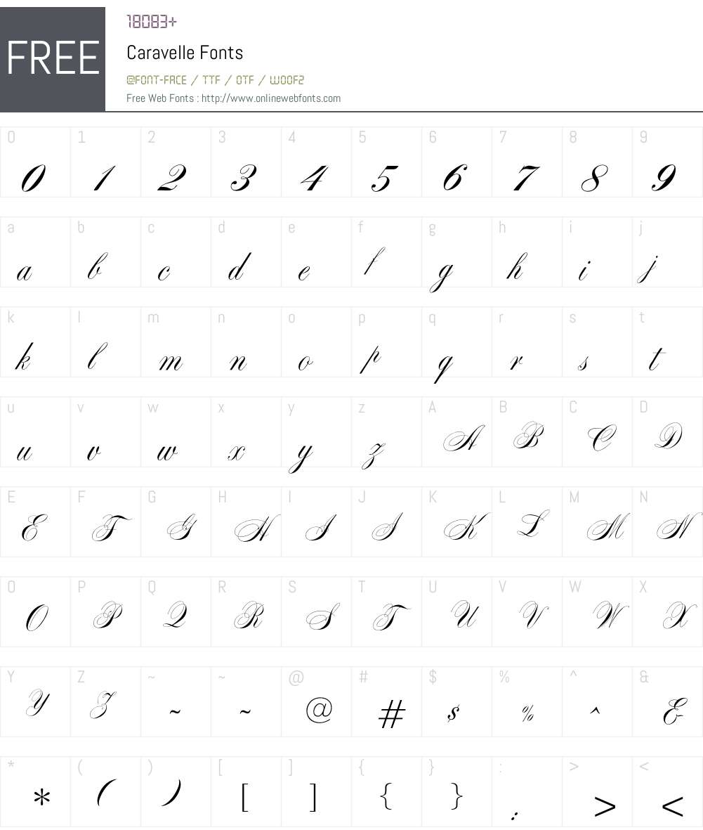 Caravelle Font Screenshots