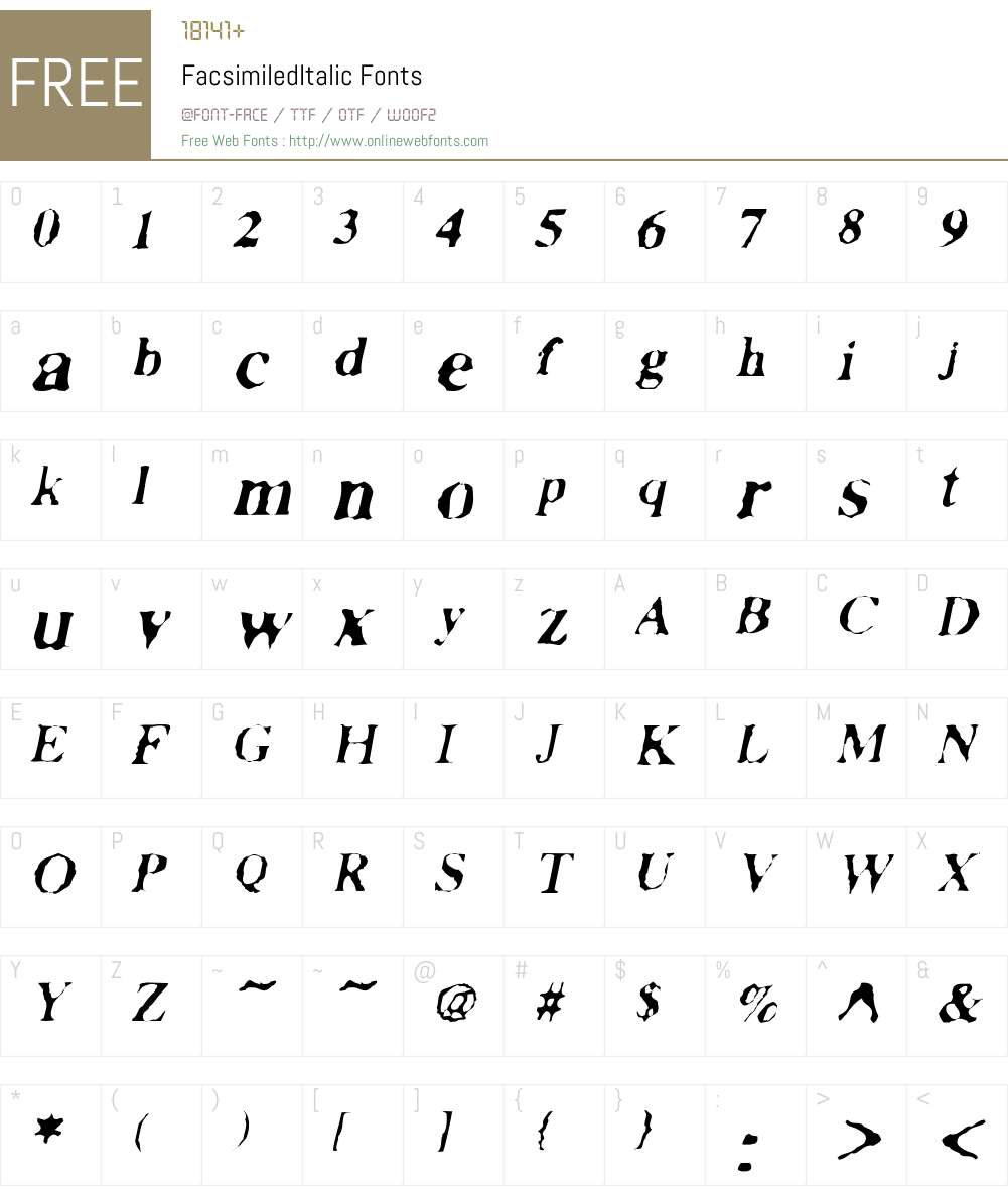 Facsimiled Font Screenshots