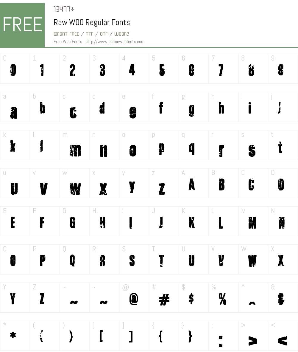 Raw Font Screenshots