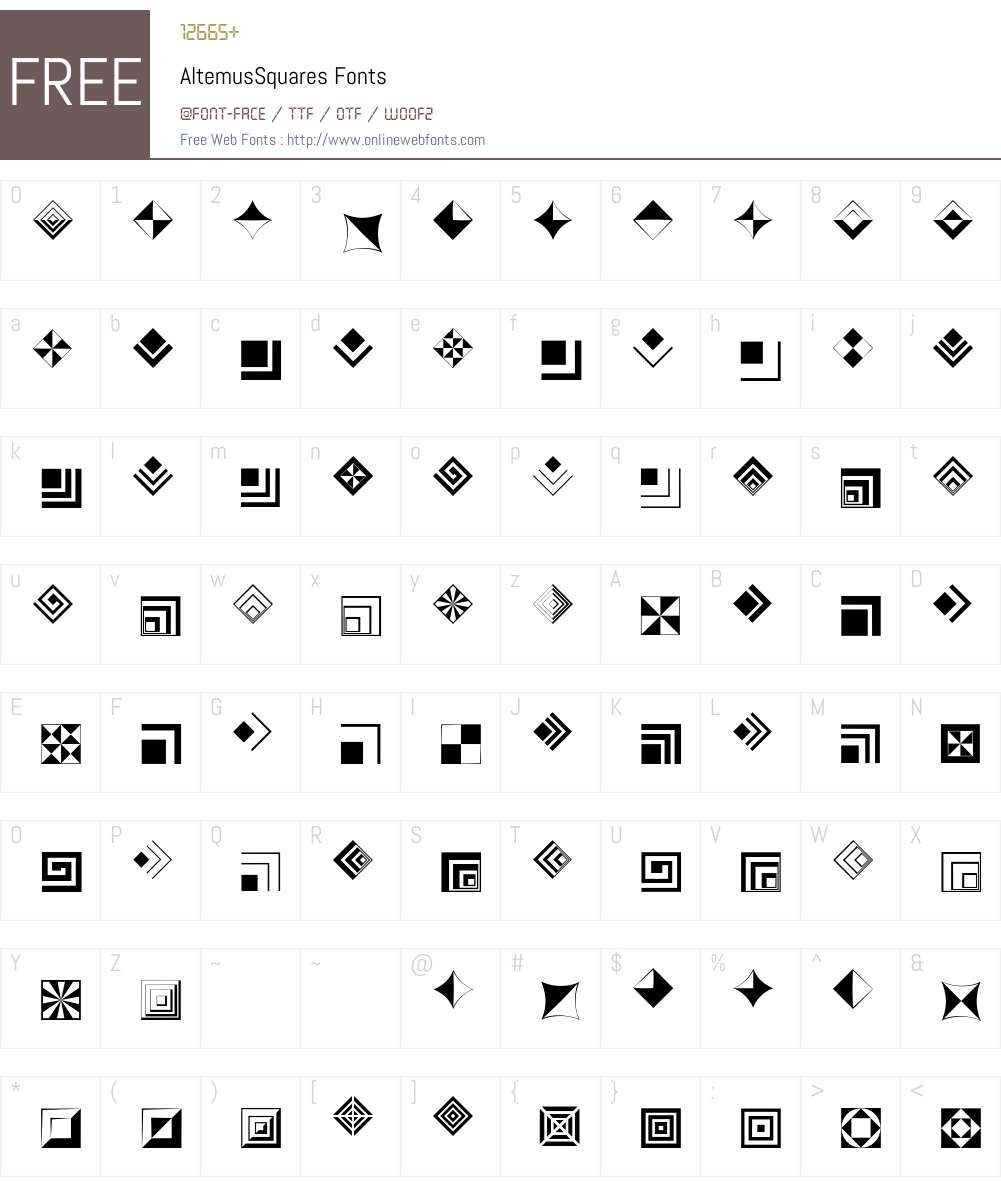 Altemus Font Screenshots