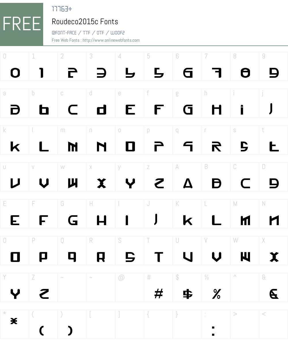 Roudeco2015c Font Screenshots