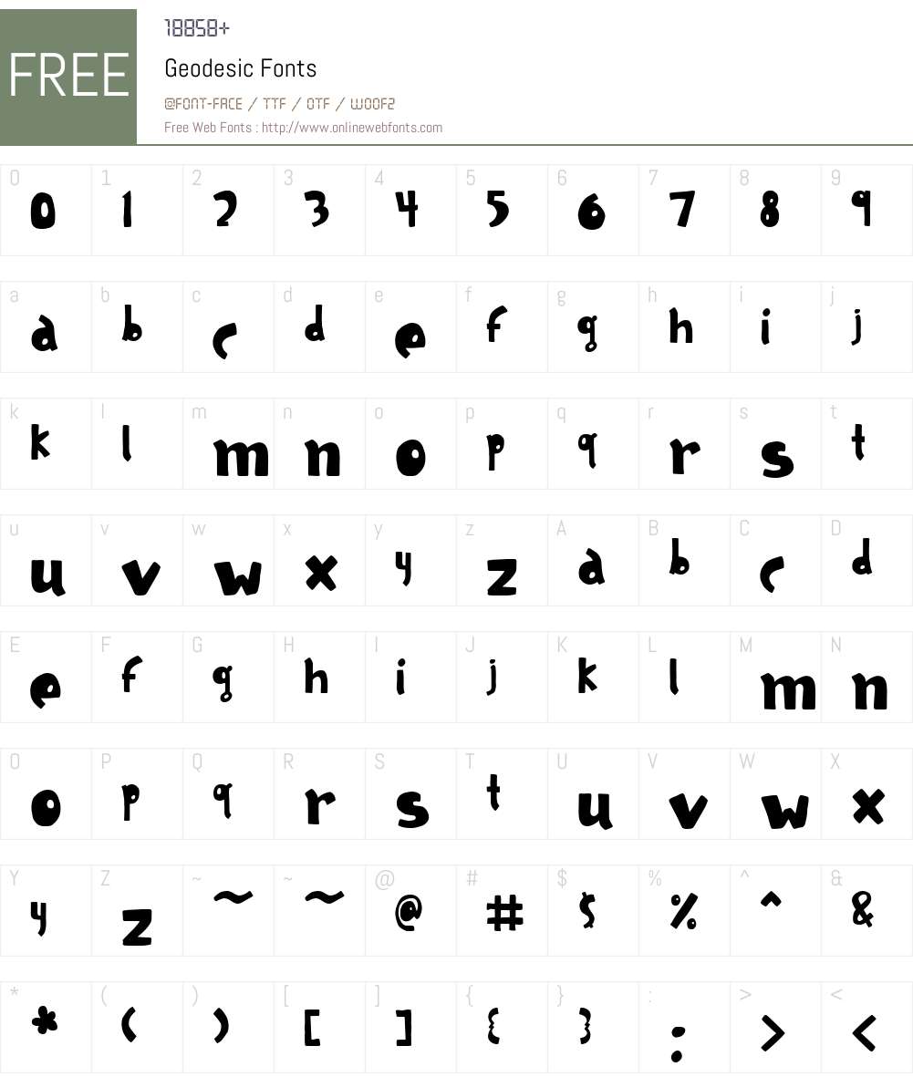 Geodesic Font Screenshots