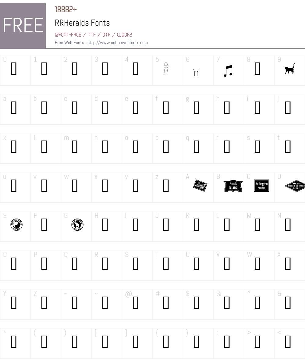 RRHeralds Font Screenshots