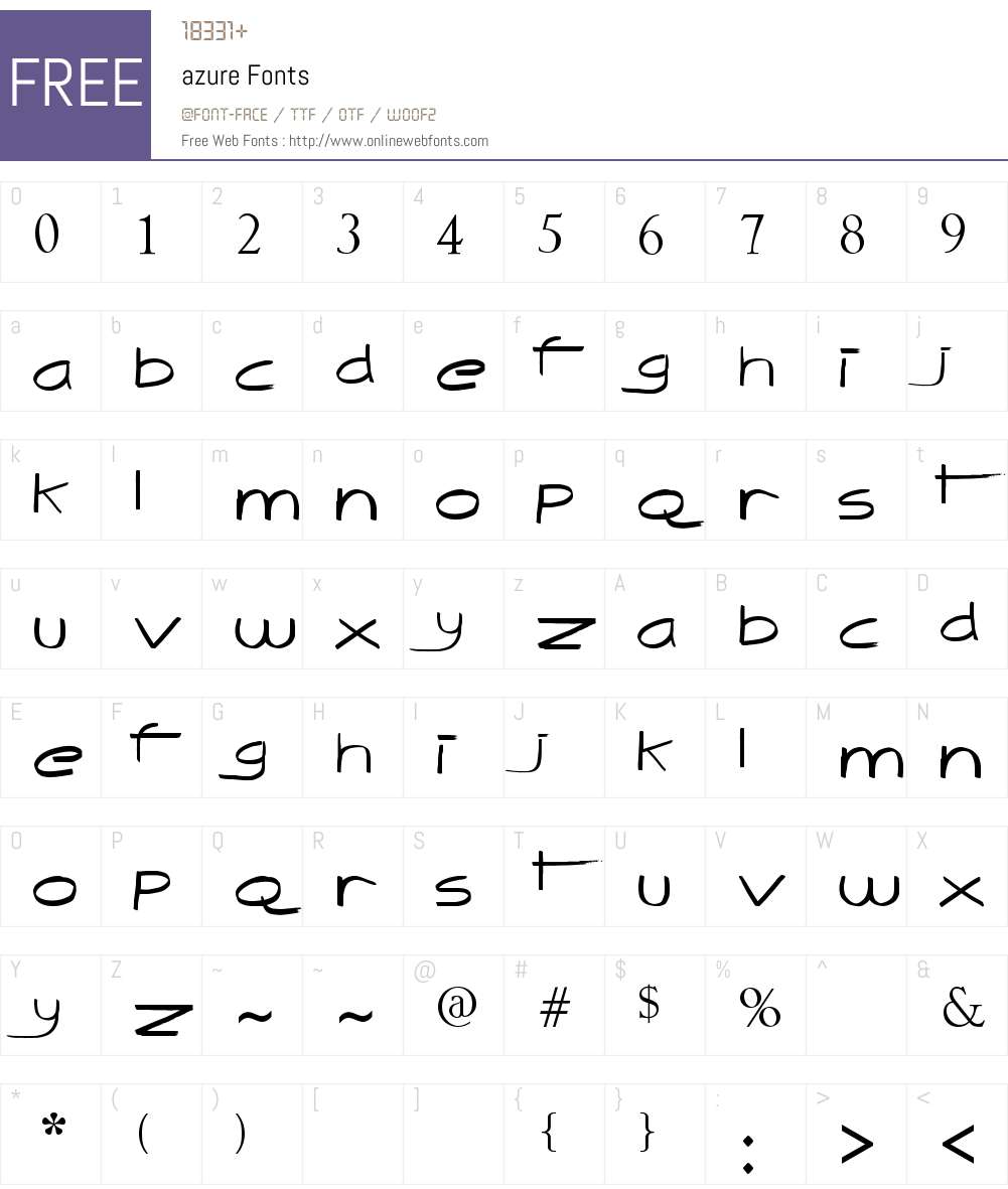 azure Font Screenshots