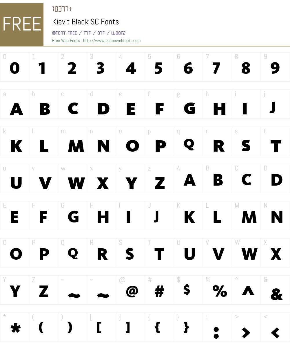 Kievit Font Screenshots