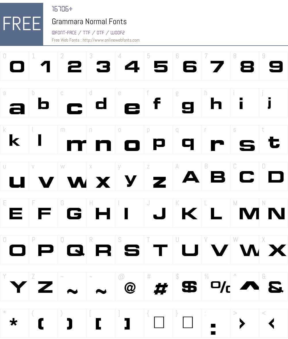 Grammara Font Screenshots