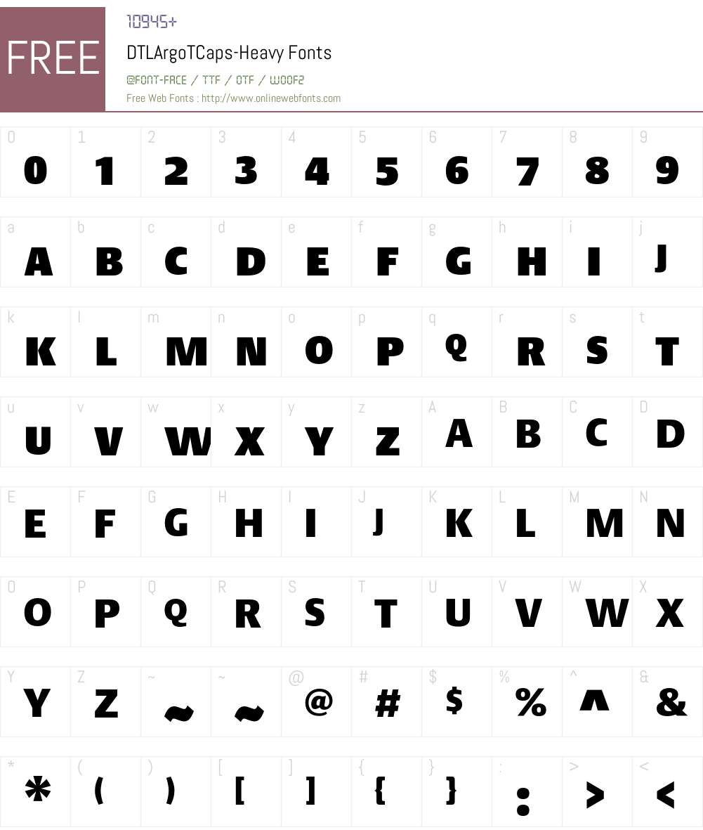 DTLArgoTCaps Font Screenshots