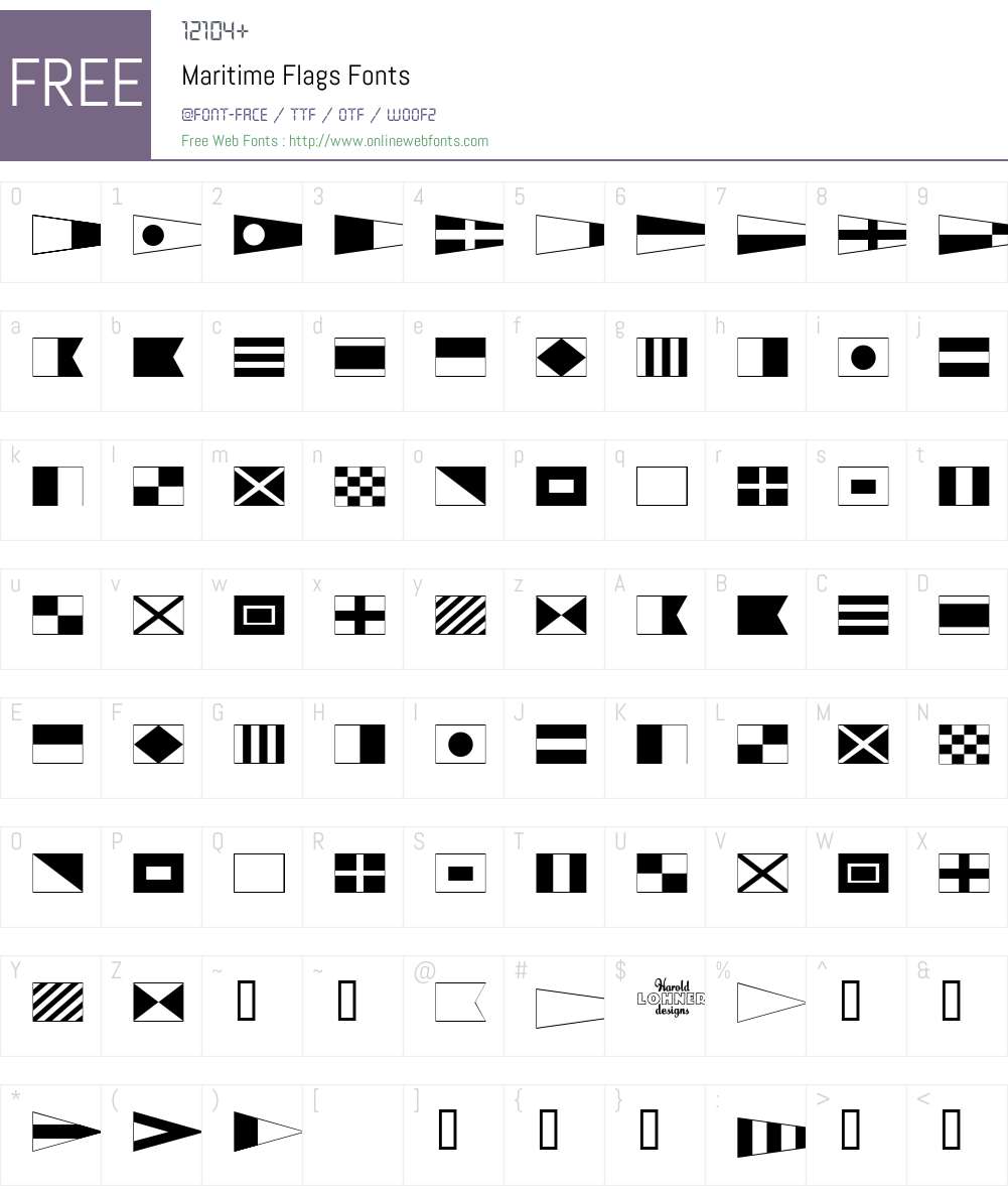 Maritime Flags Font Screenshots