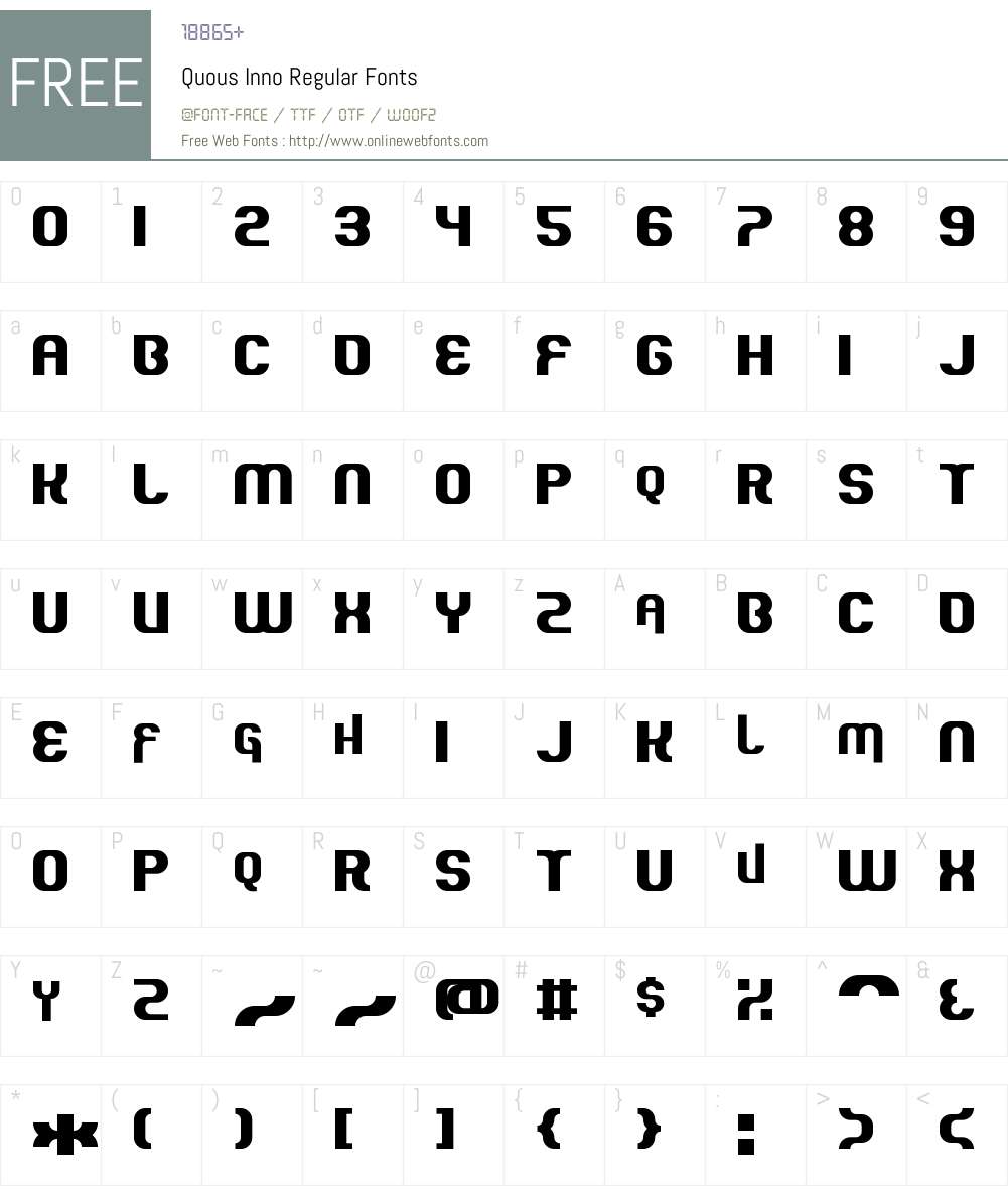 Quous Inno Font Screenshots