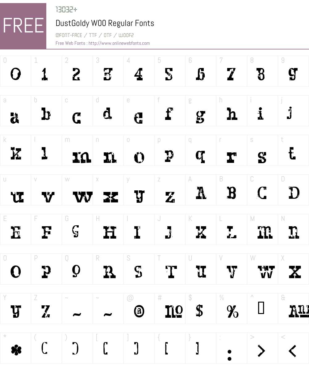 Dust Font Screenshots