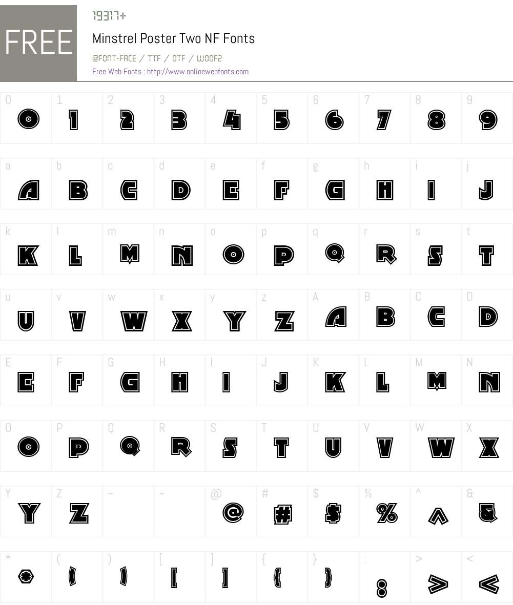Minstrel Poster Two NF Font Screenshots