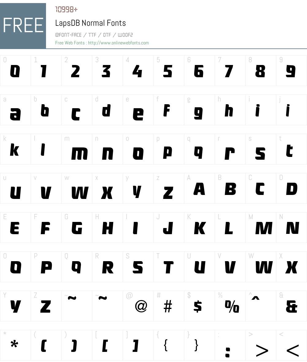 LapsDB Font Screenshots