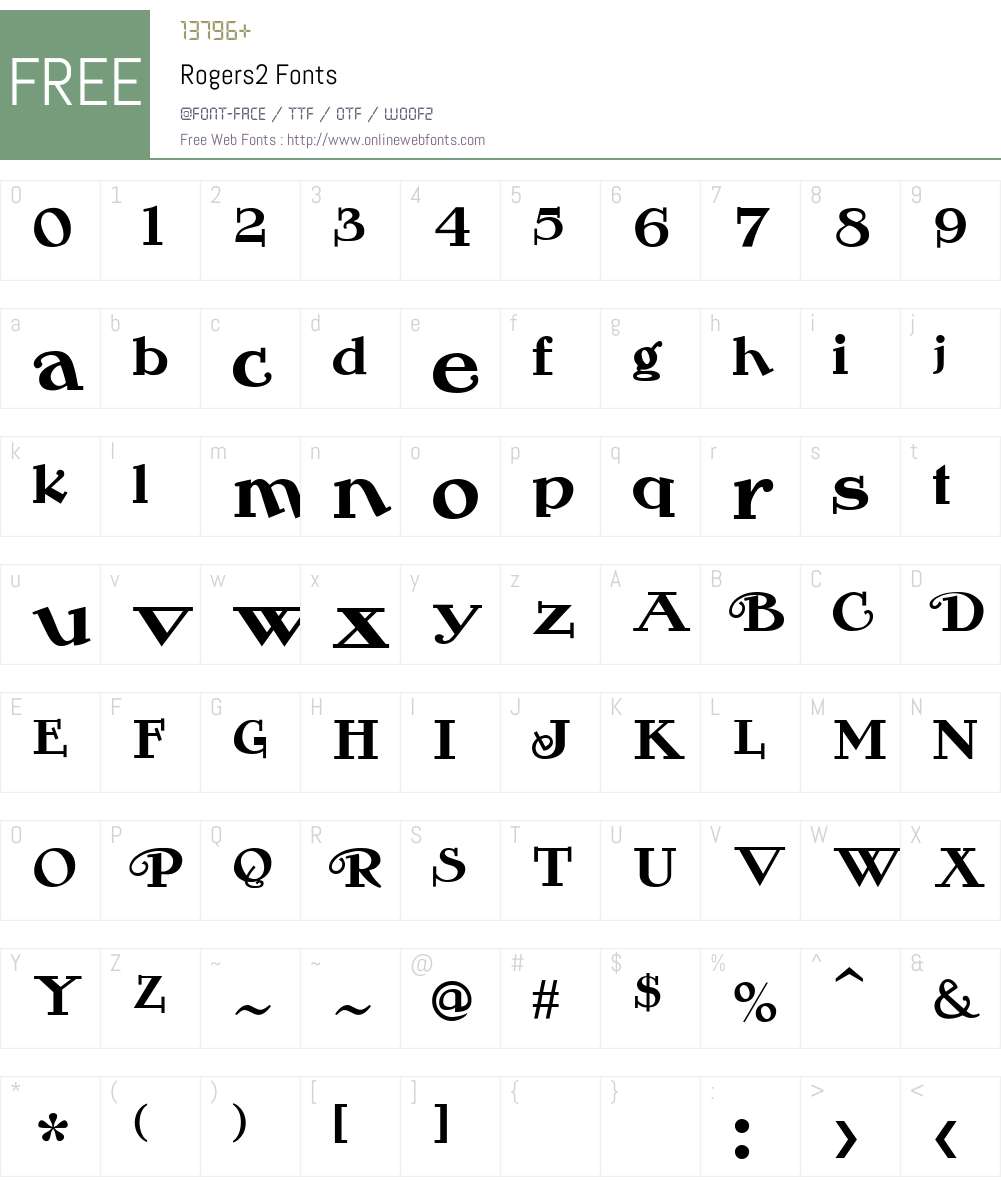 Rogers2 Font Screenshots